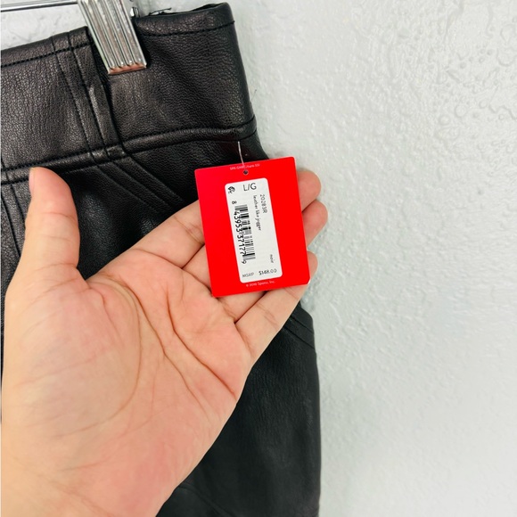 Spanx Faux Leather Joggers Black NWT Large - Picture 9 of 9